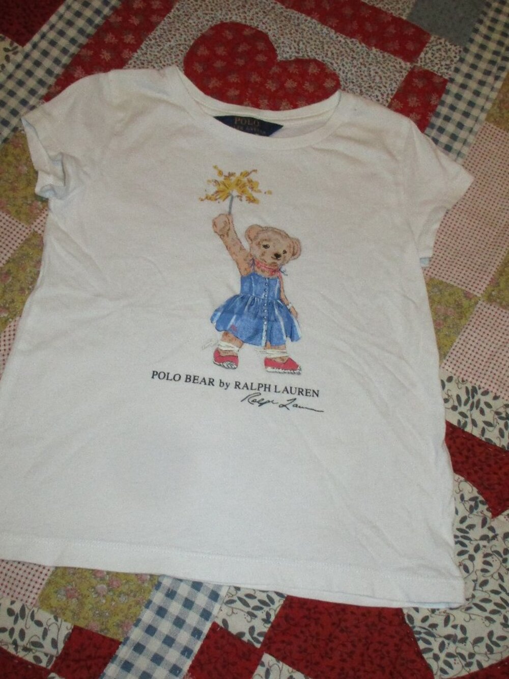 Polo by Ralph Lauren 4th July Girls Polo Bear Short Sleeve Tee 6